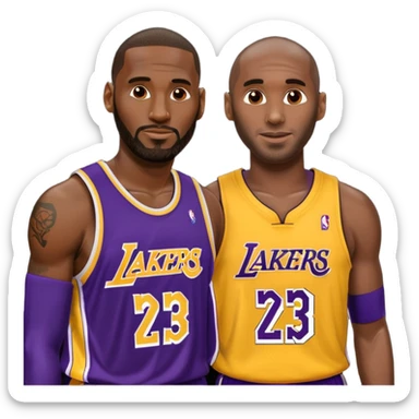 LeBron James and Kobe Bryant sticker