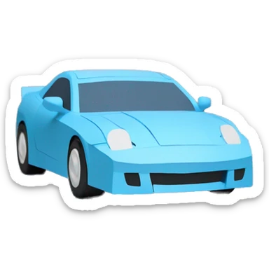 pearl-blue Cardstock Papercraft fr-s racecar sticker
