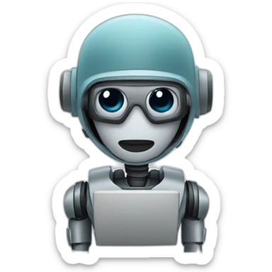 robot reporter sticker