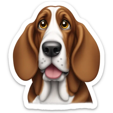 Basset hound dog sticker