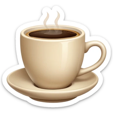 Pale beige cup of coffee sticker