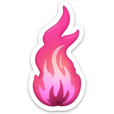 Pink fire sticker