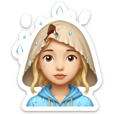Uborka eső rá esik a lány fejére az uborka sticker