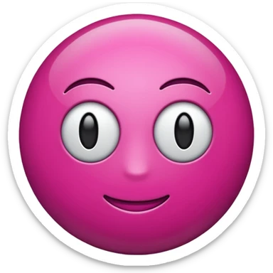 magenta color sphere,Negative : Emoji. sticker