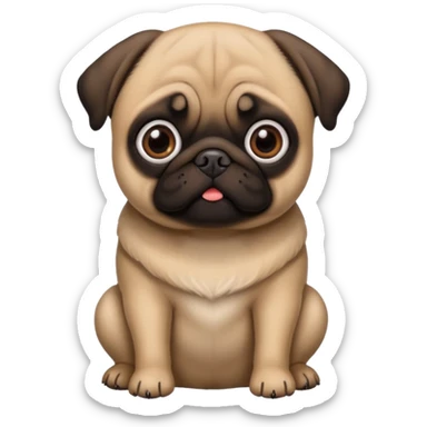 Cute pug  sticker
