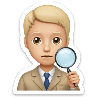 medica com uma lupa sticker