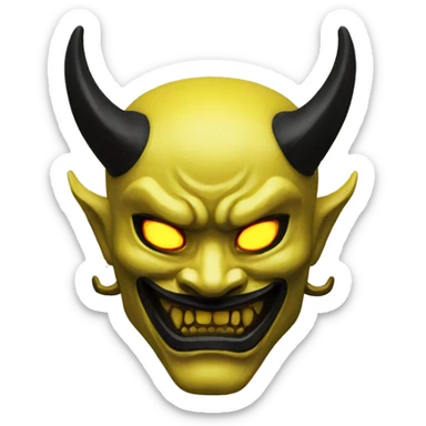 Hannya jaune sticker
