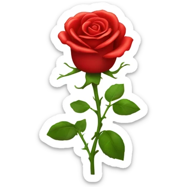 red beautiful rose that is shining sticker