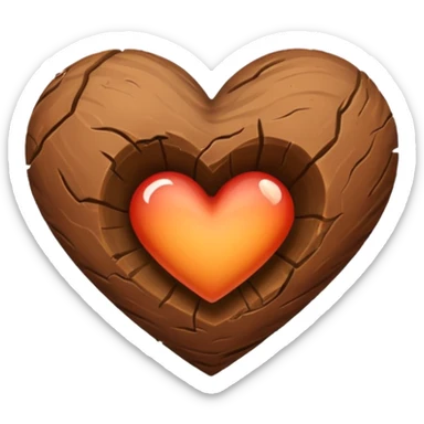 heart, natural earthy colours sticker