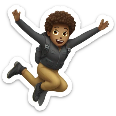 jumping from a airplane sticker