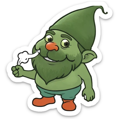 Gnome farting  sticker