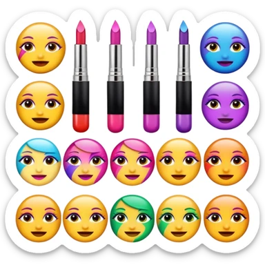 QUIERO QUE REALICES EMOJIS DE MAQUILLAJE OBJETOS sticker