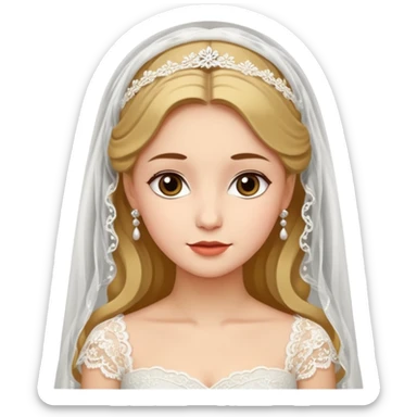 europe Bride, traditonal. culture. sticker