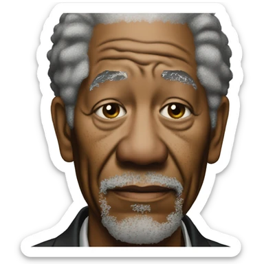 Morgan Freeman looks down sadly sticker