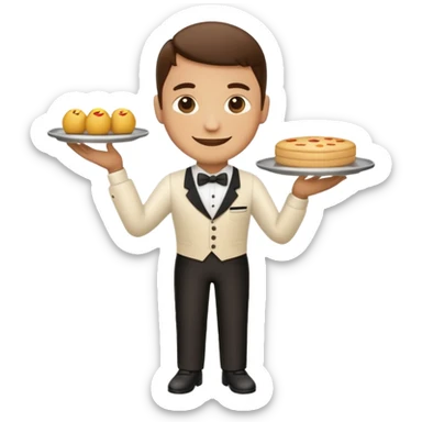 emoji camarero, cuerpo completo sin nada en la mano sticker