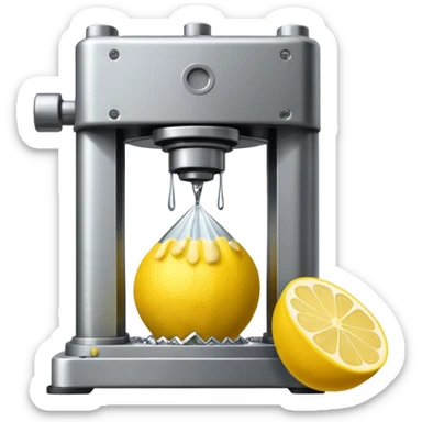 mac os icon hydraulic press machine lemon sticker