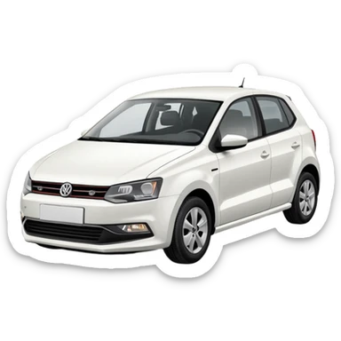 White Volkswagen Polo sticker