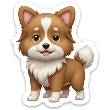 Cute dog full body with legs and all sticker
