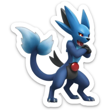 Zoroark VS Lucario. sticker