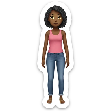 Girl with no shoes in public place sticker