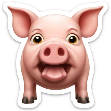 Pig with beer sticker