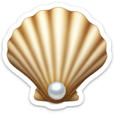 Beige shell with Pearl  sticker