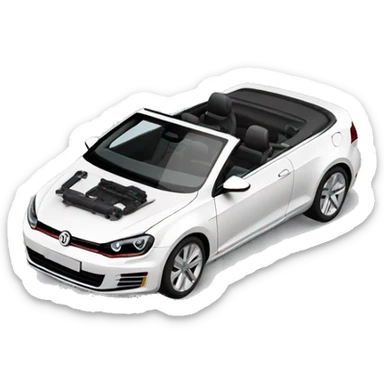 vw golf 6 cabriolet white sticker
