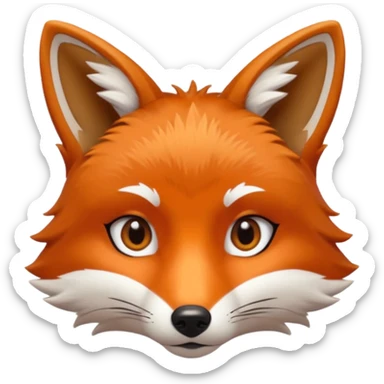 fox face sticker