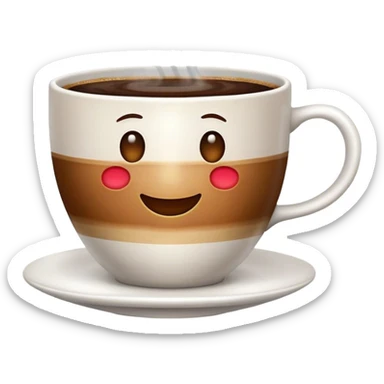 Cinematic Realistic Colombian Coffee Pop Culture Emoji, showcasing a steaming cup of rich, aromatic coffee that epitomizes Colombian culture rendered with detailed textures and warm, inviting lighting. sticker
