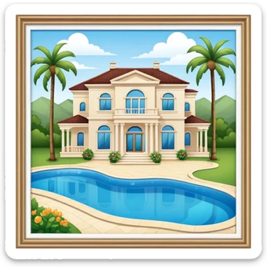 Big villa with a pool sticker
