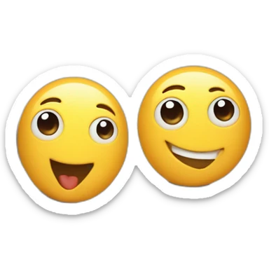 Eager Spoon & Fork Emoji of a spoon and fork with eager, animated faces ready for a meal. sticker