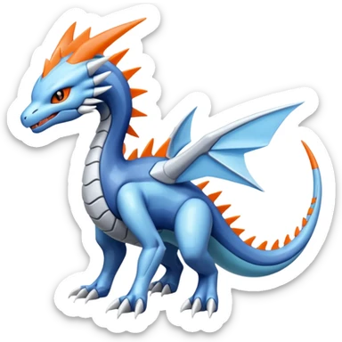Amaura-Salamence-Dialga-Fakémon-hybrid-creature (full body)  sticker