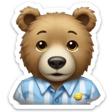 Un oso con camisa sticker