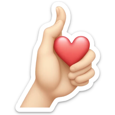 Heart with thumb Korean style sticker