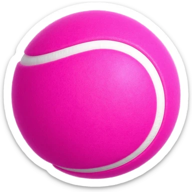 pink tennis ball sticker
