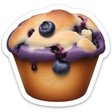 Licked blueberry muffin sticker