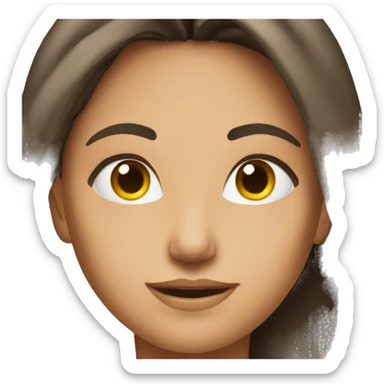 Brunette girl fitness sticker