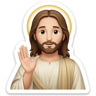 jesus from heaven offers his hand sticker