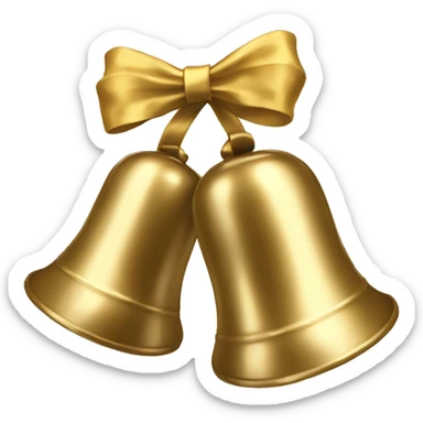 2 bells with bow sticker
