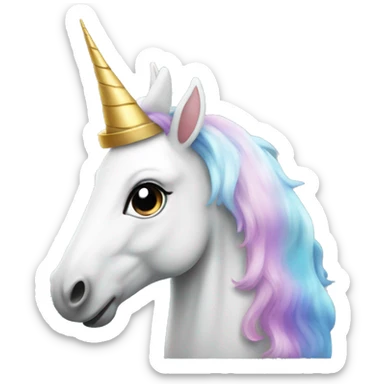 Unicorn wearing a hat  sticker
