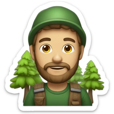 A forest man sticker