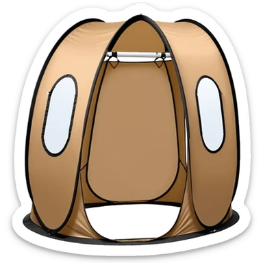 Tall Oval Narrow Pop up spray tan tent sticker