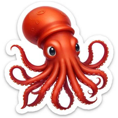 red squid like the 3rd one below sticker