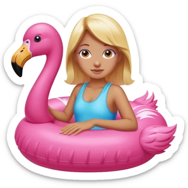 Girl in a floatie  sticker
