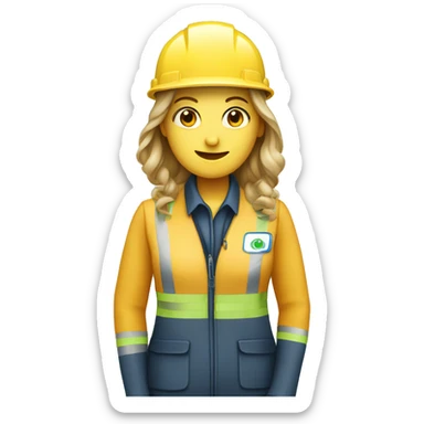 Occupational safety and health woman employee sticker