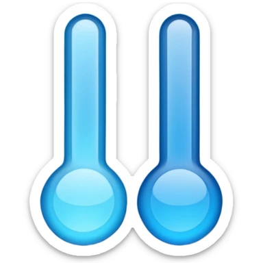 Temperature with blue hues sticker