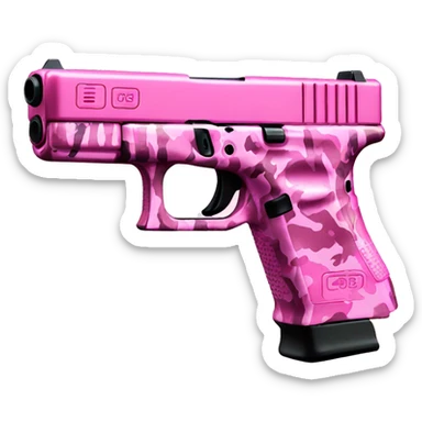 Pink camo Glock  sticker