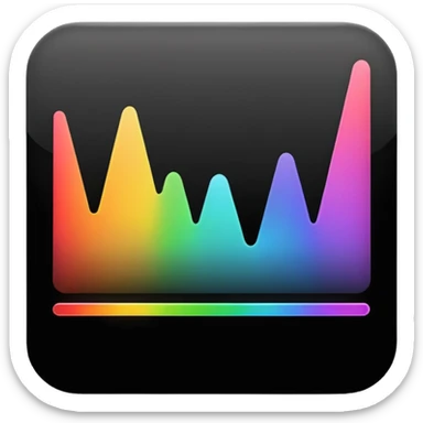 audio spectrum, the spectrum is black sticker