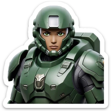 Cinematic Realistic StarCraft Terran Marine Portrait, depicted with rugged determination and futuristic military precision. Clad in advanced, intricately detailed tactical armor in consistent dark green and grey hues, his steely eyes and determined features exude unwavering resolve. Rendered with lifelike texture and dynamic, high-contrast lighting, high shine, noble and disciplined, capturing the essence of a legendary Terran Marine poised for interstellar battle. sticker