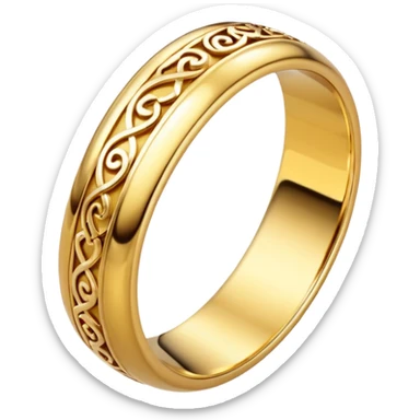 Same Aesthetic Engagement gold ring emoji sticker
